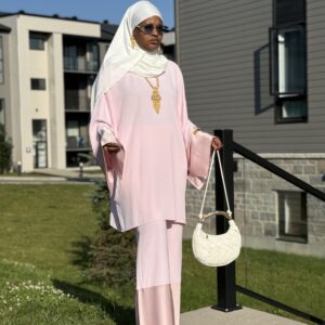 Satin Trim Tunic & Pant