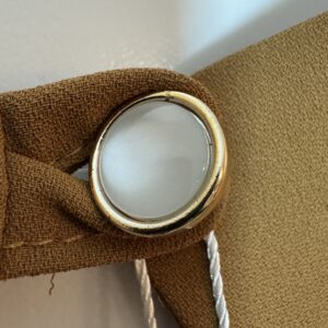 White two-piece abaya back detail